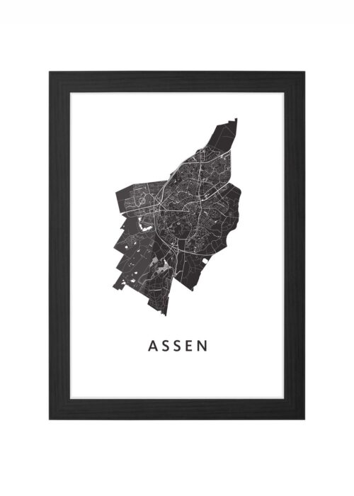 Assen White Ingelijst in Zwart lijst Kopen | Kunst in Kaart