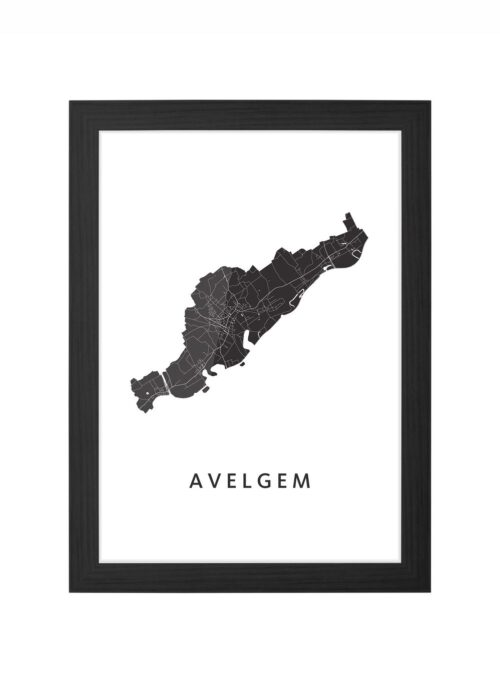Avelgem Ingelijst in Zwart lijst Kopen | Kunst in Kaart