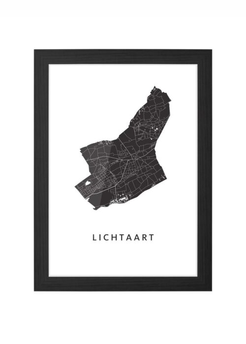 Lichtaart Ingelijst in Zwart lijst Kopen | Kunst in Kaart