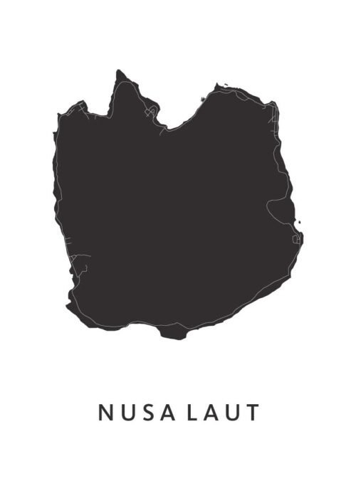 Nusa Laut Eilandkaart Poster