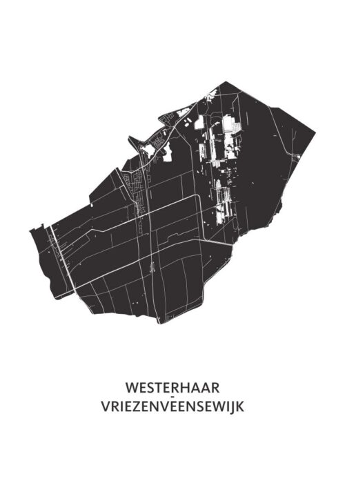 Westerhaar-Vriezenveensewijk Stadskaart Poster Kopen