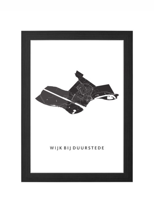 Wijk bij Duurstede Ingelijst in Zwart lijst Kopen | Kunst in Kaart