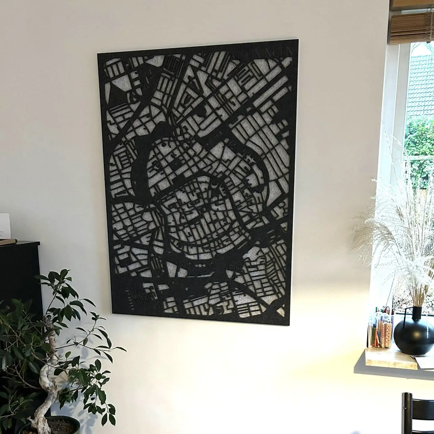 Groningen PET-vilt Akoestische Stadskaart Poster Kopen