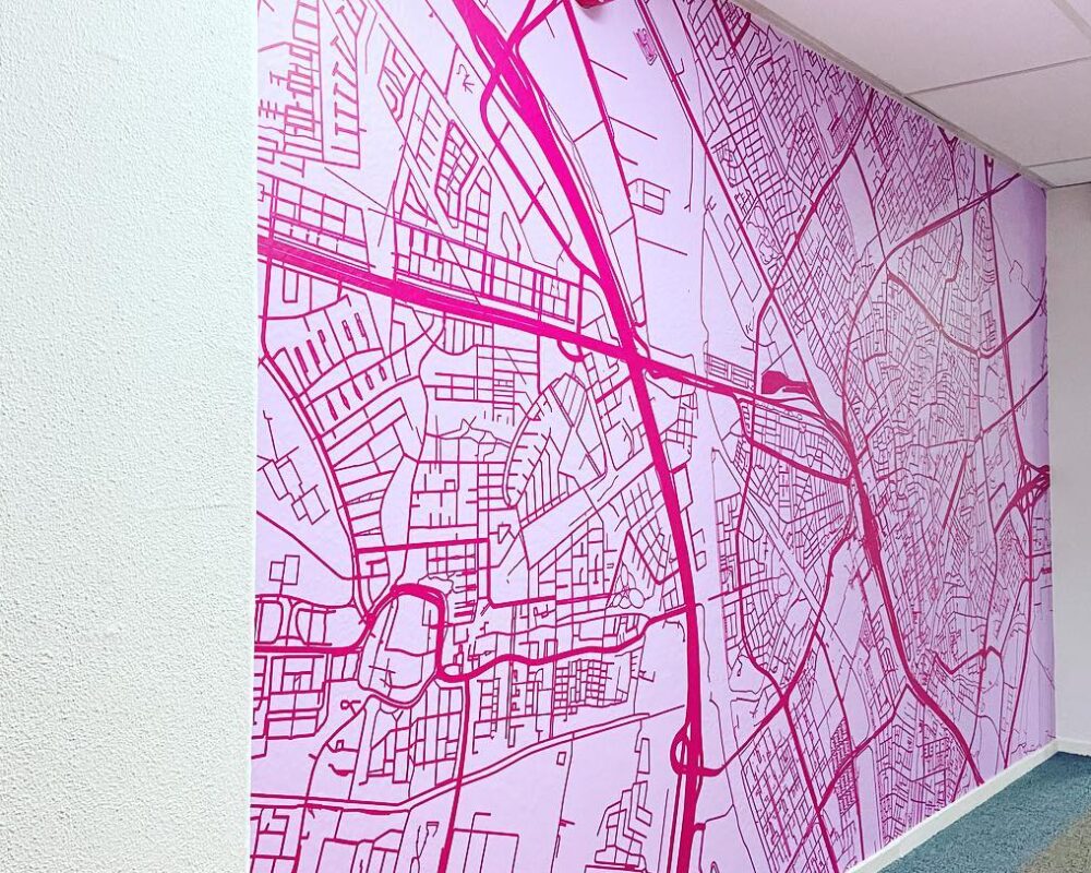 Stadskaart als behang