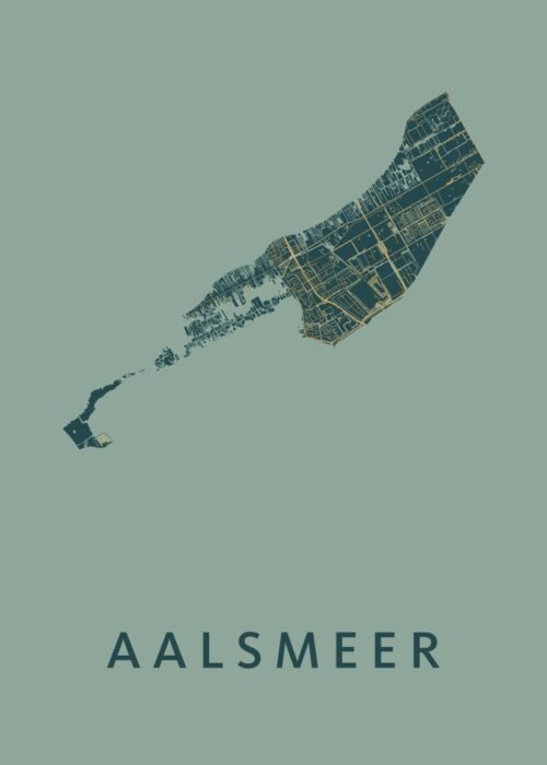 Aalsmeer Stadskaart poster Amazon