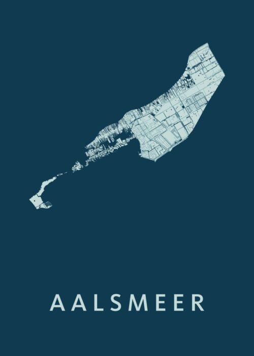 Aalsmeer Stadskaart poster Feldgrau