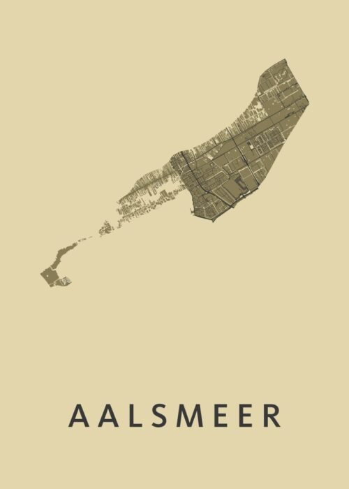 Aalsmeer Stadskaart poster GoldenRod