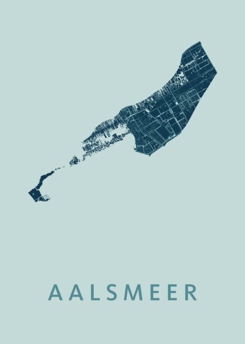 Aalsmeer Stadskaart poster Mint