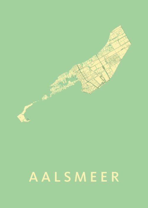 Aalsmeer Stadskaart poster Spring