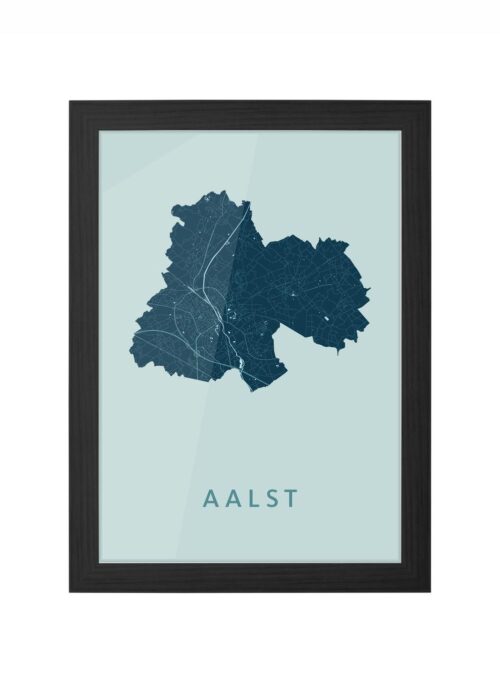 aalst stadskaart poster ingelijst in zwarte lijst