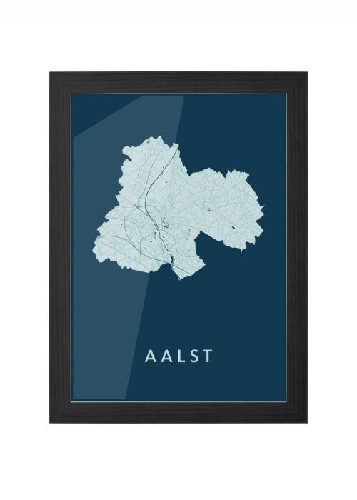 aalst stadskaart poster ingelijst in zwarte lijst