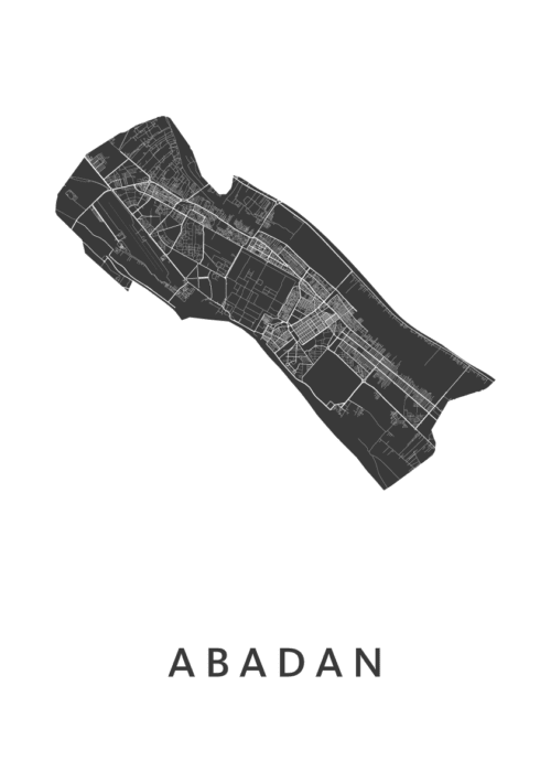 Abadan Kaart Poster