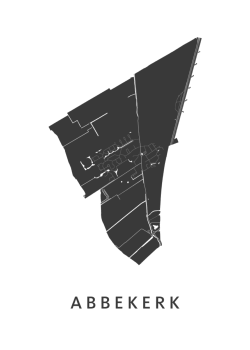 Abbekerk Kaart Poster