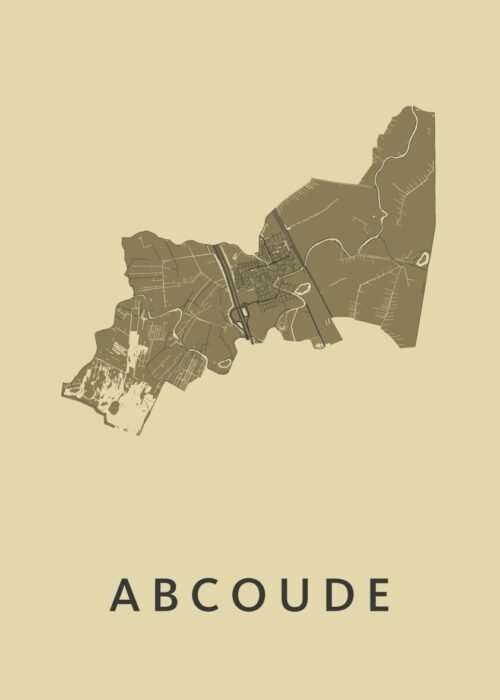 Abcoude Stadskaart poster GoldenRod