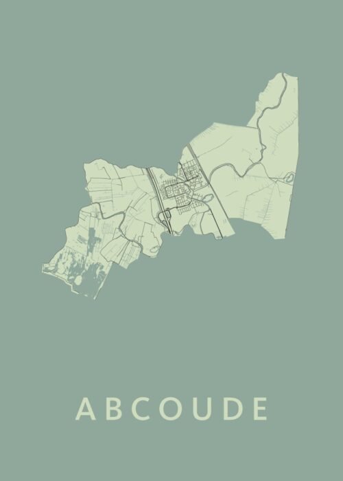 Abcoude Stadskaart poster Olive