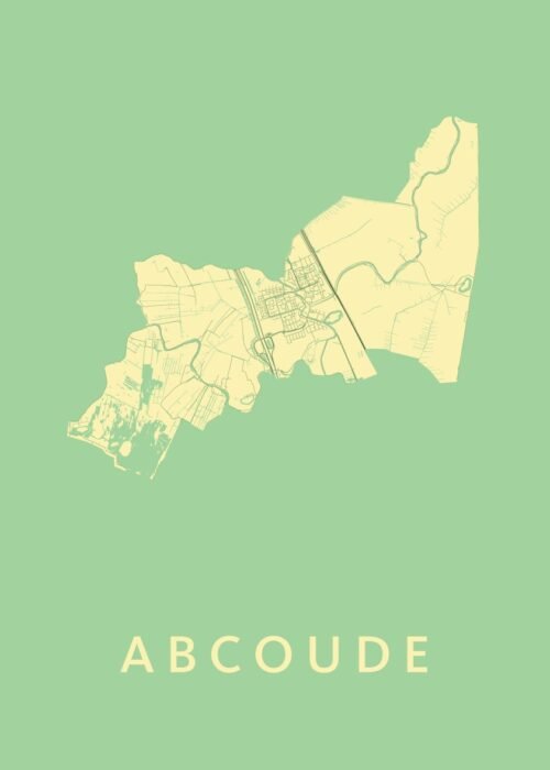 Abcoude Stadskaart poster Spring