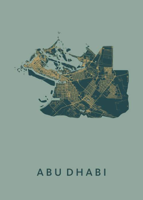Abu Dhabi Stadskaart - Amazon poster