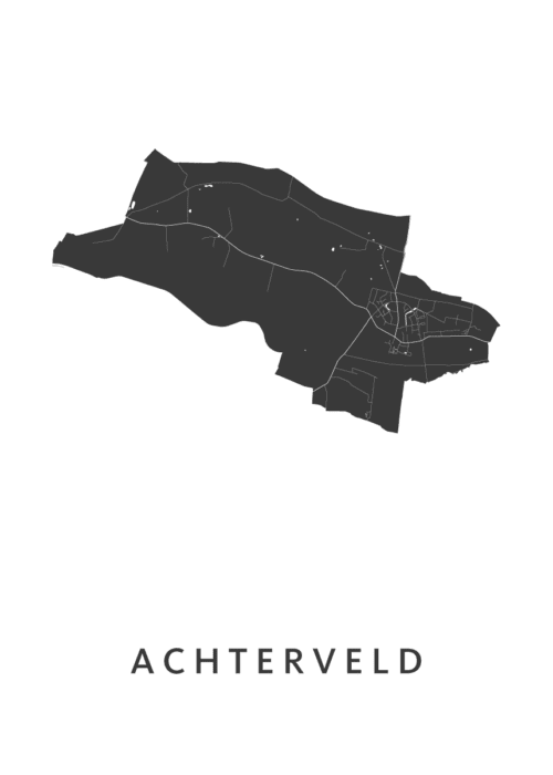 Achterveld Kaart Poster