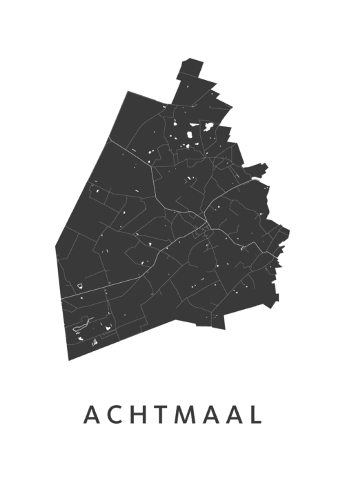 Achtmaal Kaart Poster