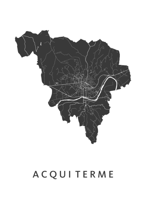 Acqui Terme Kaart Poster