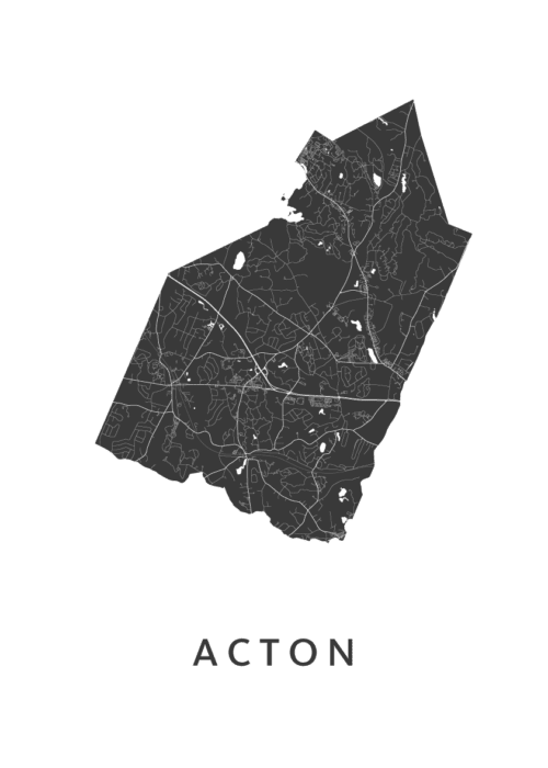Acton Kaart Poster