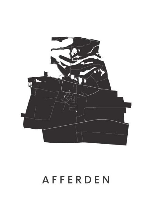 Afferden Kaart Poster