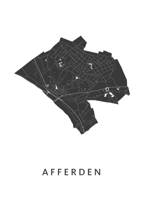 Afferden Kaart Poster