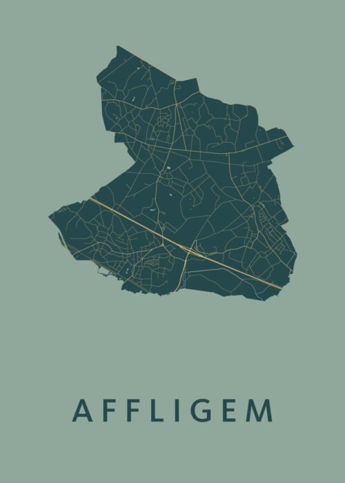 Affligem Stadskaart poster Amazon