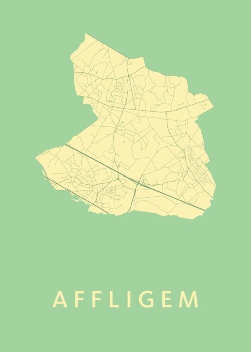 Affligem Stadskaart poster Spring