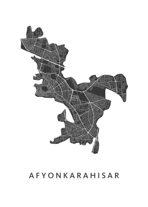 Afyonkarahisar Kaart Poster