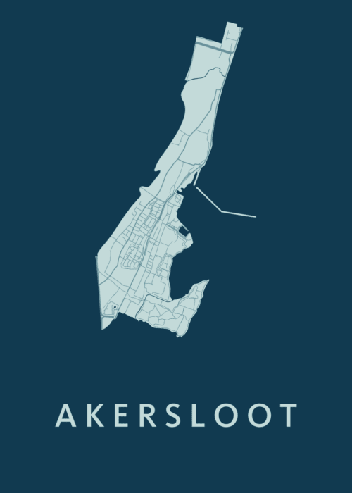 Akersloot Stadskaart poster Feldgrau