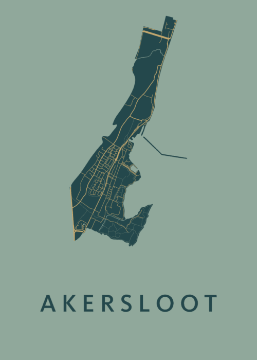 Akersloot Stadskaart poster Amazon