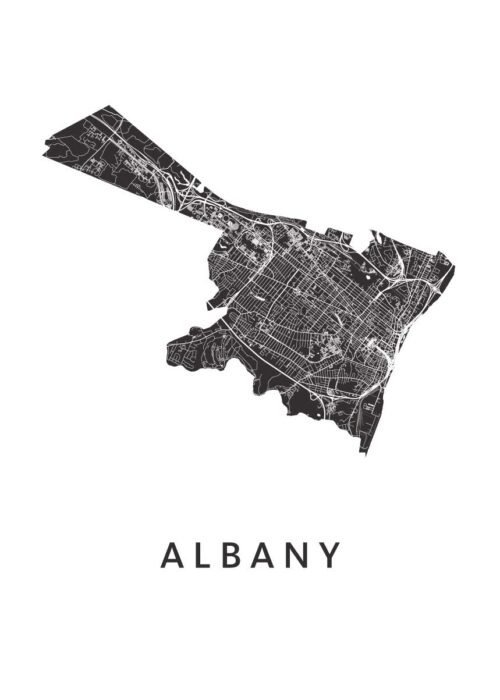 Albany Stadskaart Poster Kopen