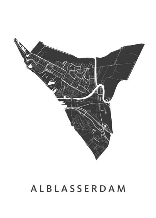 Alblasserdam Kaart Poster
