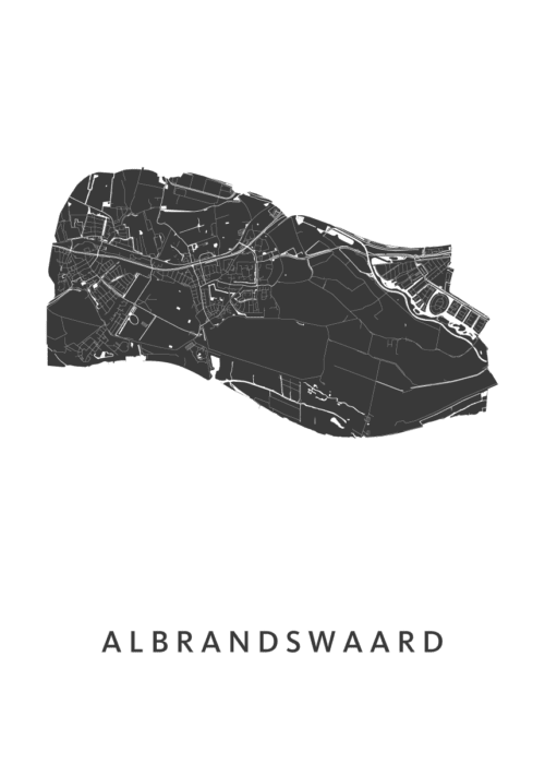 Albrandswaard Kaart Poster