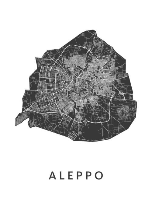 Aleppo Kaart Poster