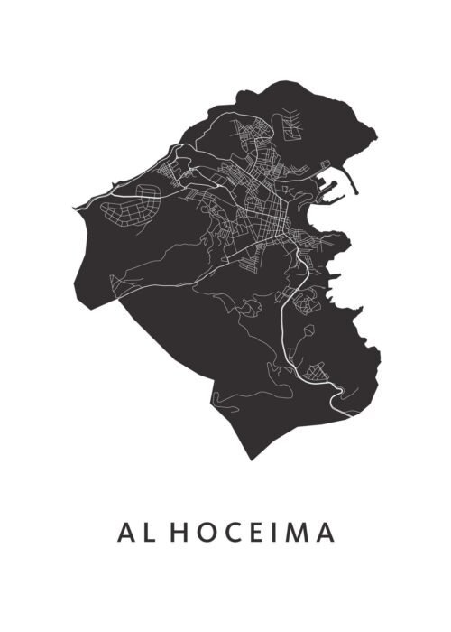 Al Hoceima Stadskaart Poster Kopen