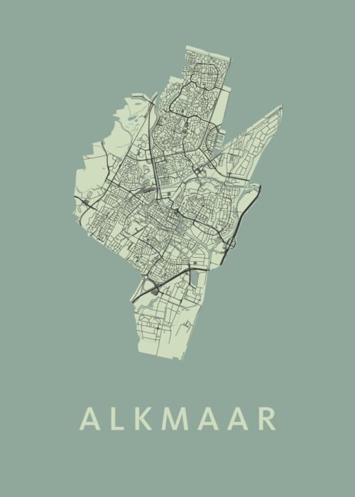 Alkmaar Stadskaart poster