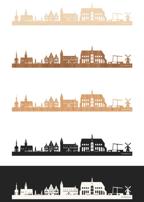 Houten Skyline van Alkmaar