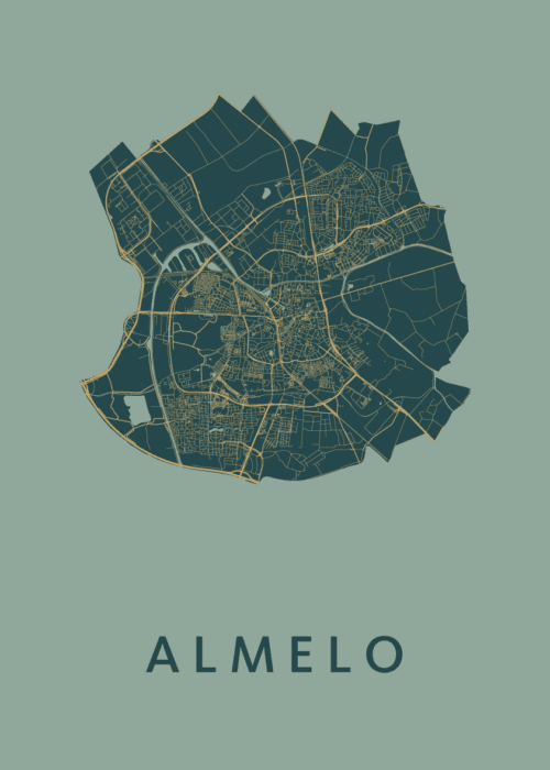 Almelo Stadskaart poster Amazon