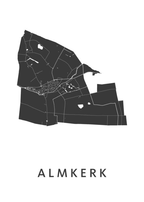 Almkerk Kaart Poster
