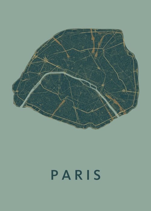 Parijs stadskaart poster Amazon