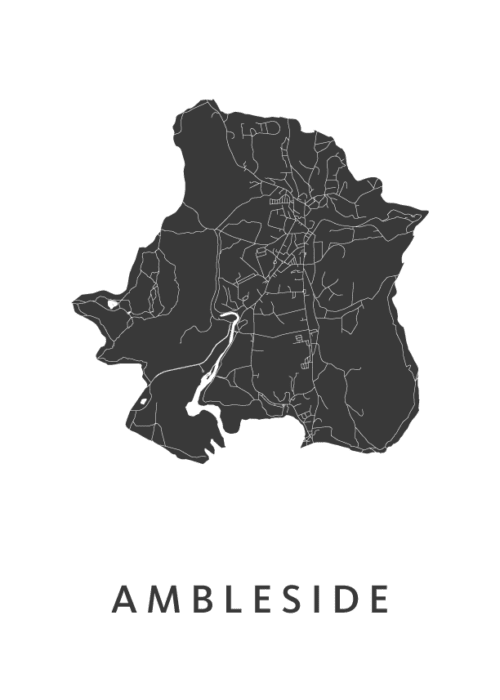 Ambleside Kaart Poster