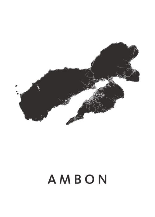 Ambon Eilandkaart Poster