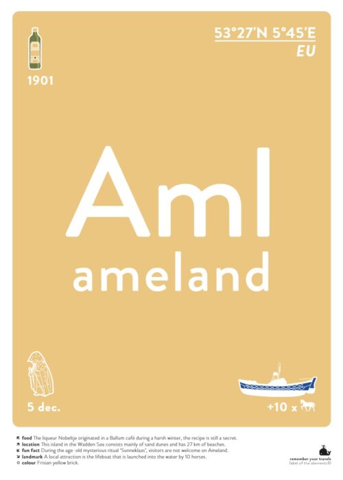 Ameland — Typografie Poster