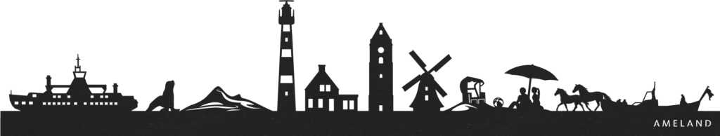 Ameland-zwart Ameland zwarte skyline