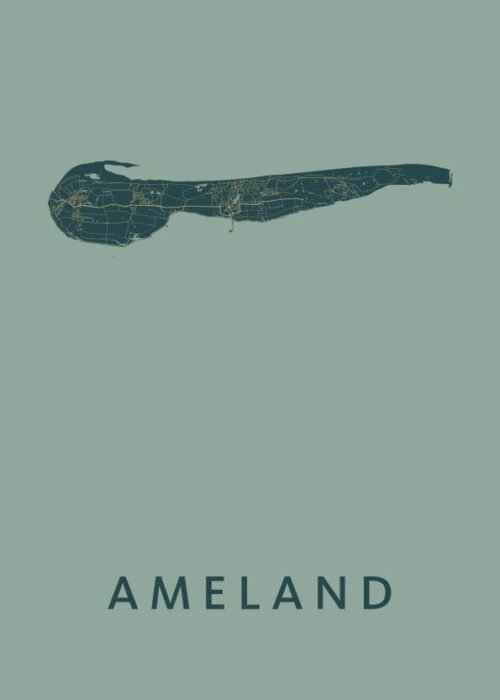 Ameland Stadskaart poster Amazon