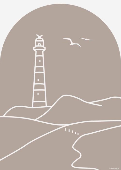 Vuurtoren Ameland — Icoon Print