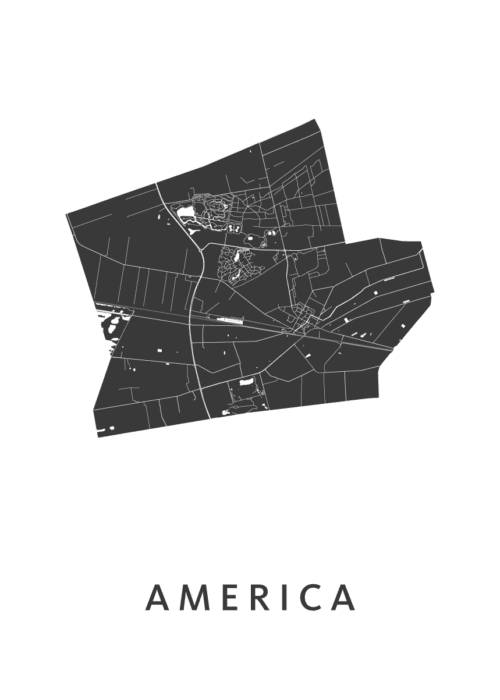 America Regiokaart Poster
