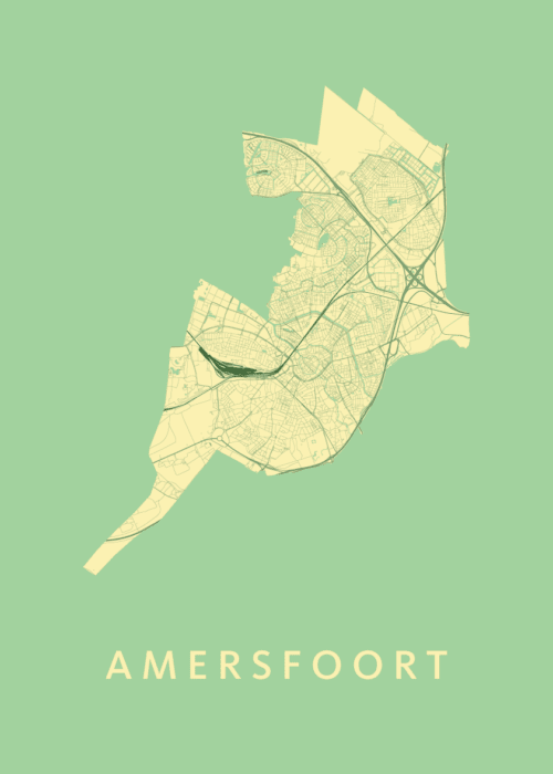 Amersfoort stadskaart poster Spring